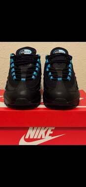 Nike Air Max 95 Recraft LTR (GS) Black/Baltic Blue Running Shoes